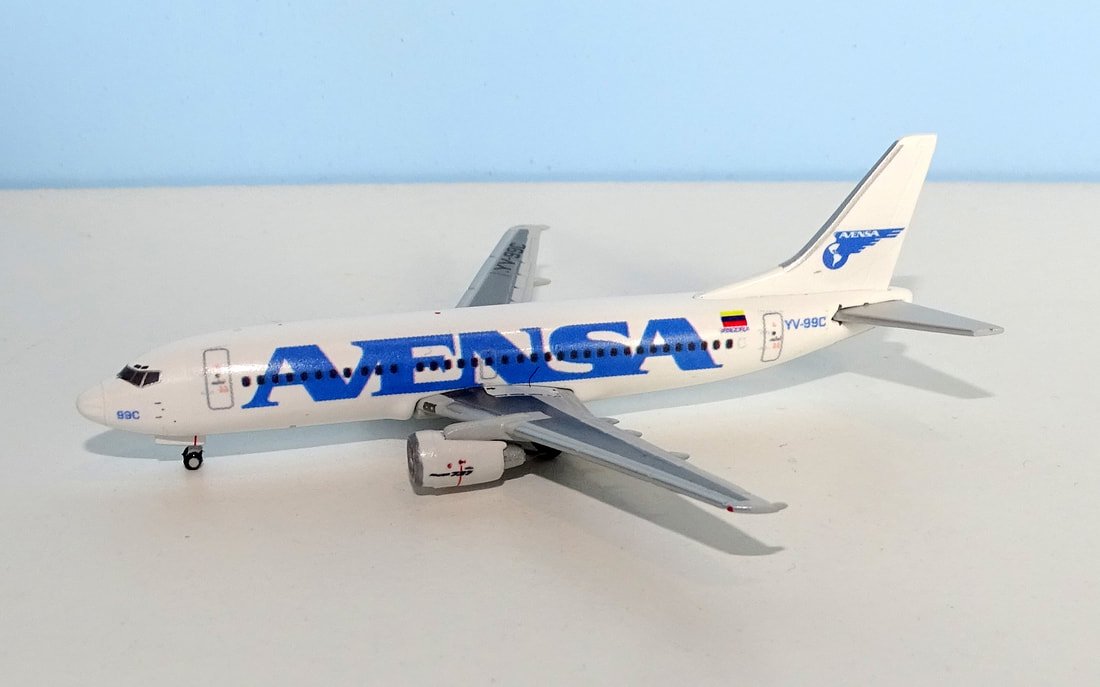 AVENSA Boeing 737-3Y0 YV-99C by JAZ Customs 1:400 Scale (JC Wings donor)