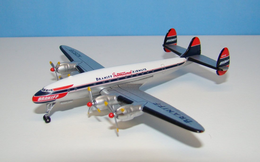 Braniff Int Lockheed L-049 Constellation Aeroclassics 1:400 Scale Airliner