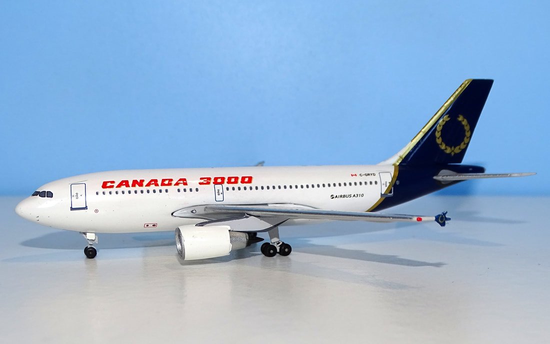 Canada 3000 (Royal hybrid) Airbus A310-304 C-GRYD by Aeroclassics - 1:400 Scale