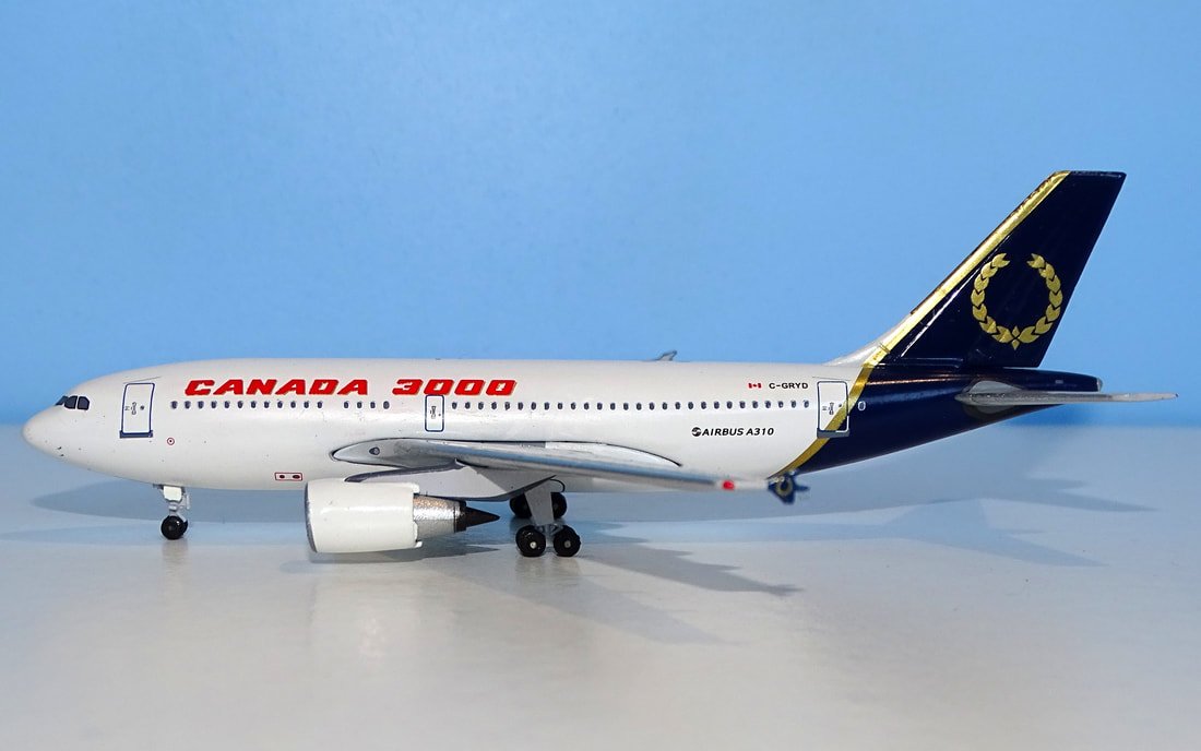 Canada 3000 (Royal hybrid) Airbus A310-304 C-GRYD by Aeroclassics - 1:400 Scale
