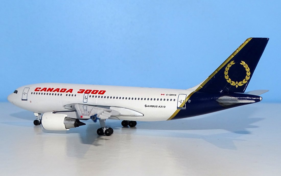 Canada 3000 (Royal hybrid) Airbus A310-304 C-GRYD by Aeroclassics - 1:400 Scale