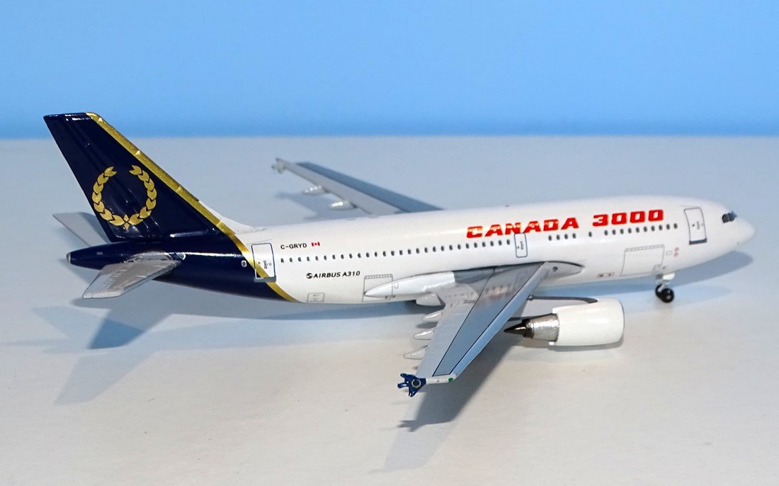 Canada 3000 (Royal hybrid) Airbus A310-304 C-GRYD by Aeroclassics - 1:400 Scale
