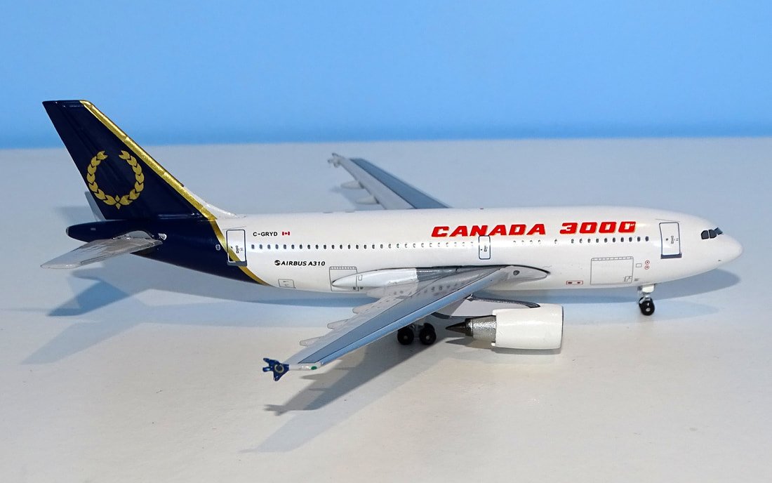 Canada 3000 (Royal hybrid) Airbus A310-304 C-GRYD by Aeroclassics - 1:400 Scale