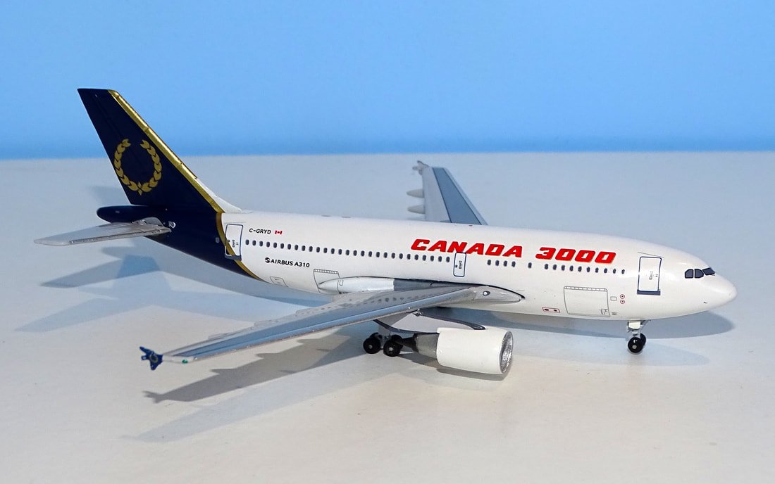 Canada 3000 (Royal hybrid) Airbus A310-304 C-GRYD by Aeroclassics - 1:400 Scale