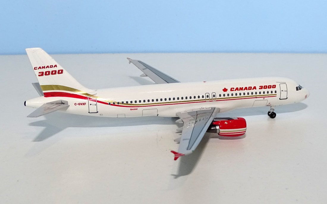 Canada 3000 Airbus A320 C-GVXF by Aeroclassics - 1:400 Scale