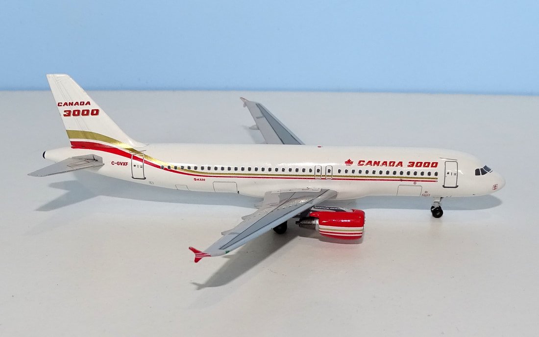 Canada 3000 Airbus A320 C-GVXF by Aeroclassics - 1:400 Scale