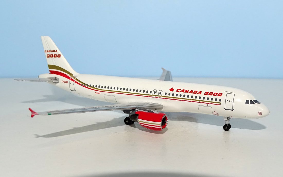 Canada 3000 Airbus A320 C-GVXF by Aeroclassics - 1:400 Scale