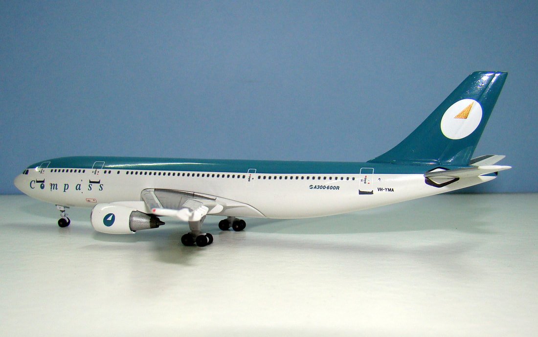 Compass Airlines Airbus A300B4-605R VH-YMA Aeroclassics 1:400 Scale Model Airliner