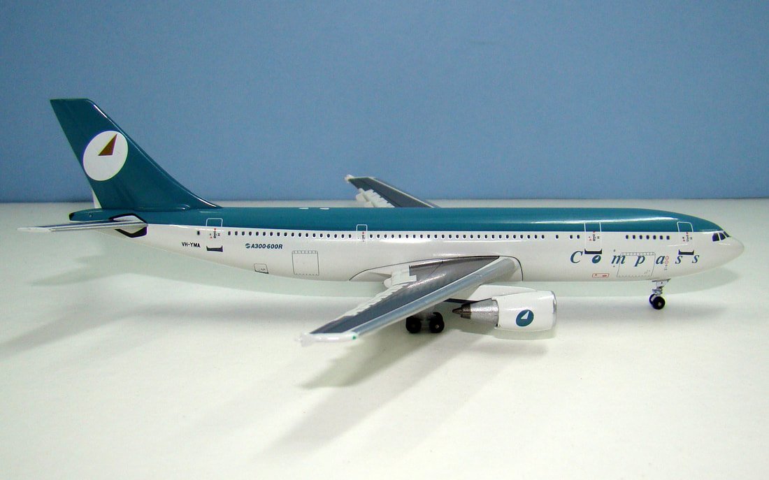 Compass Airlines Airbus A300B4-605R VH-YMA Aeroclassics 1:400 Scale Model Airliner