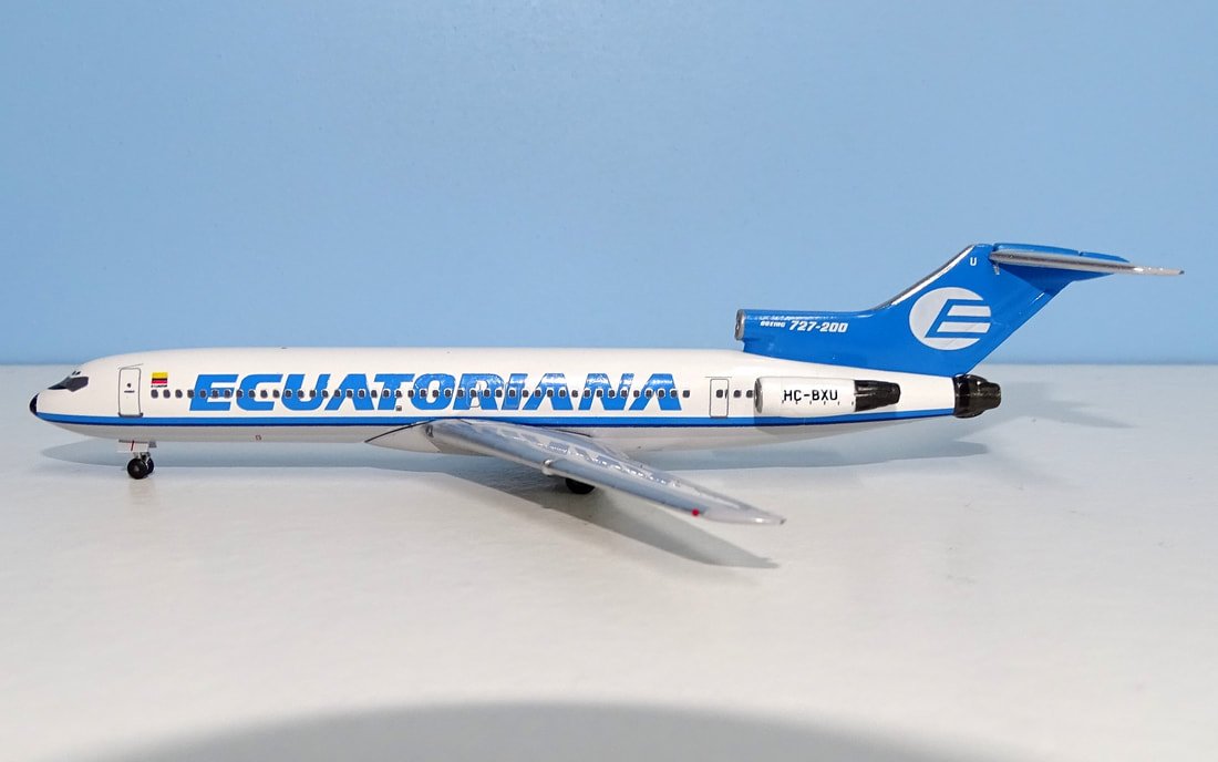 Ecuatoriana Boeing 727-200Adv HC-BXU Aeroclassics 1:400 Scale