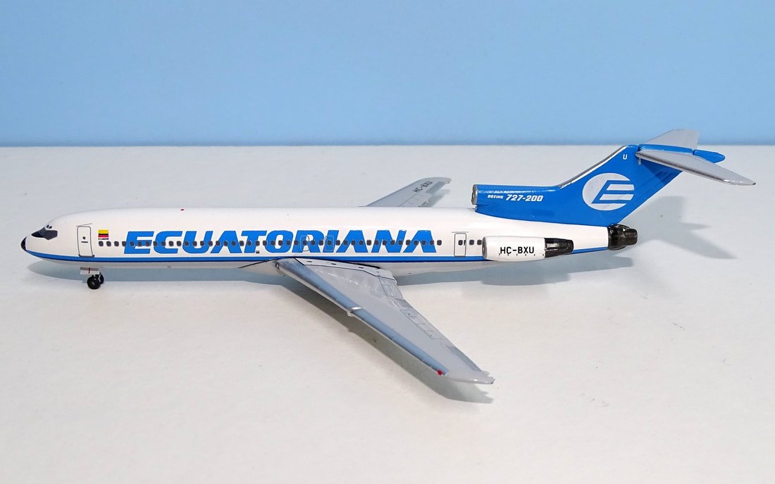Ecuatoriana Boeing 727-200Adv HC-BXU Aeroclassics 1:400 Scale