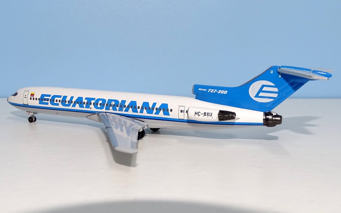 Ecuatoriana Boeing 727-200Adv HC-BXU Aeroclassics 1:400 Scale