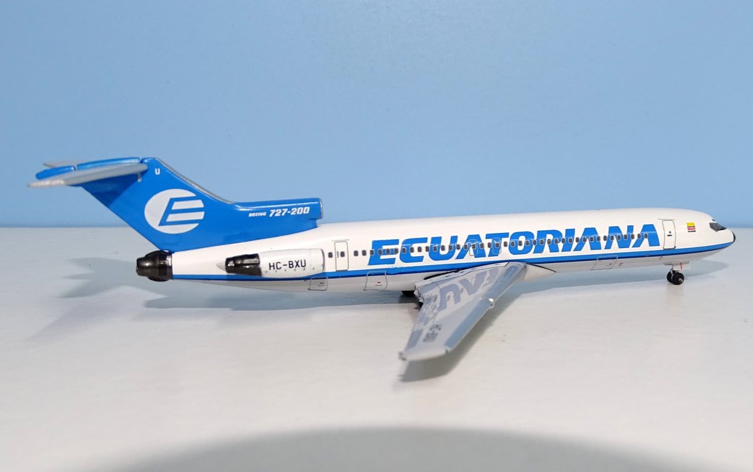 Ecuatoriana Boeing 727-200Adv HC-BXU Aeroclassics 1:400 Scale