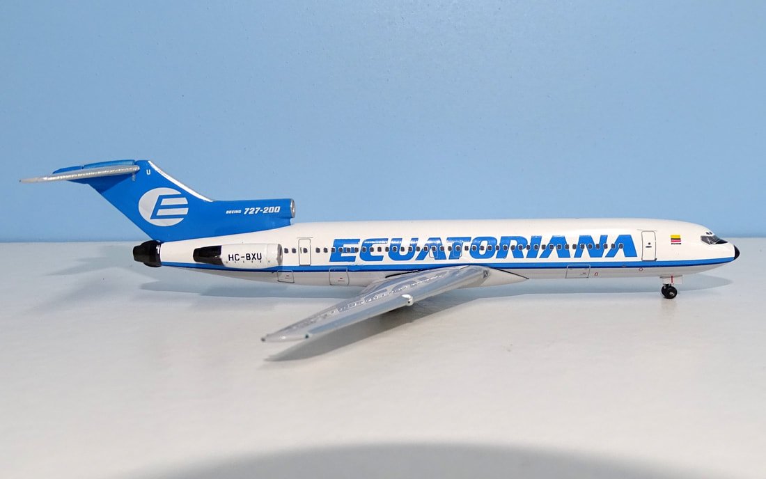 Ecuatoriana Boeing 727-200Adv HC-BXU Aeroclassics 1:400 Scale