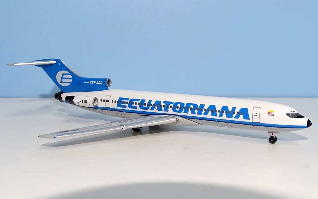 Ecuatoriana Boeing 727-200Adv HC-BXU Aeroclassics 1:400 Scale