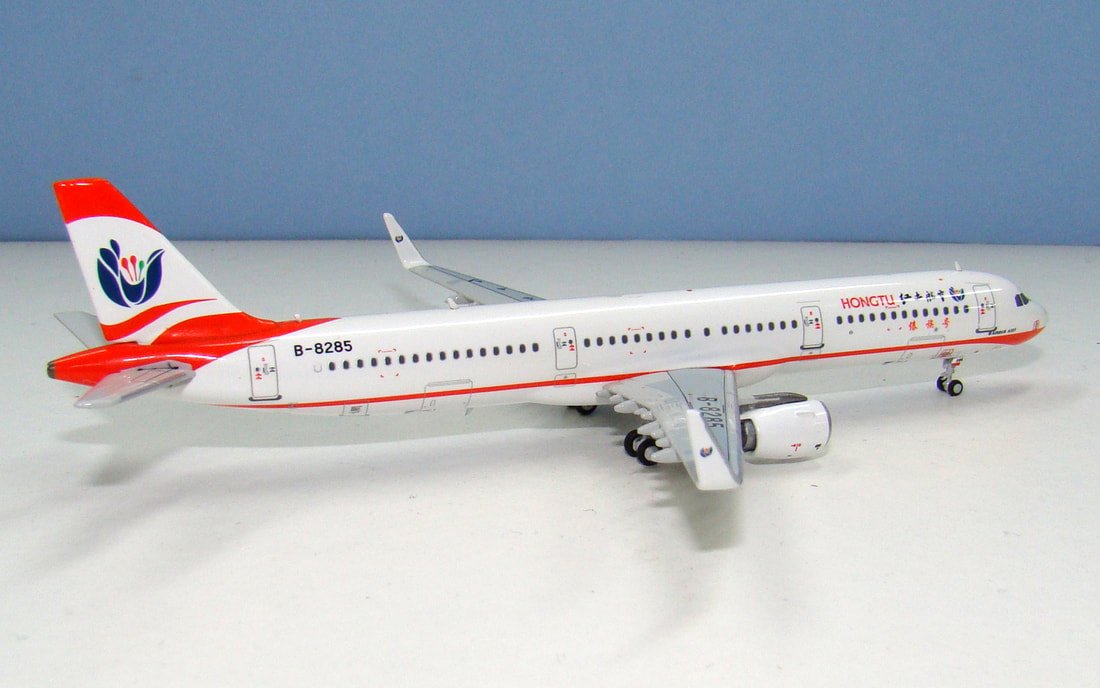 Hongtu Airlines Airbus A321 B-8285 by HYJLwings 1:400 scale
