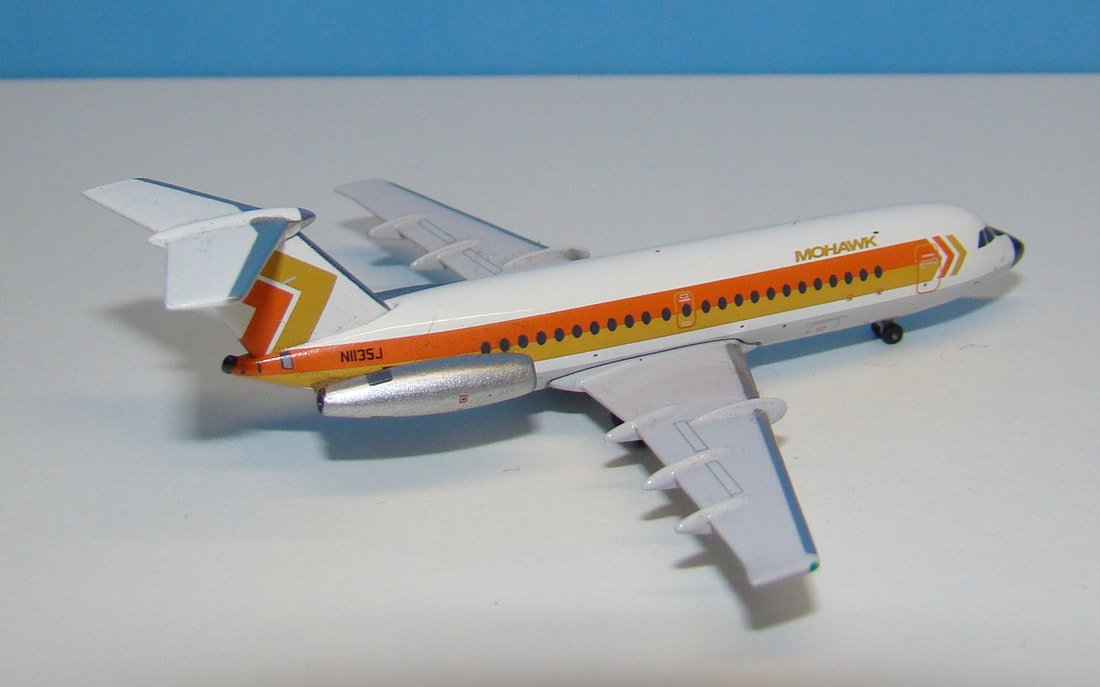 Mohawk Airlines BAC One-Eleven 204/AF N1135J (ex-N1552) by Aeroclassics 1:400 Scale
