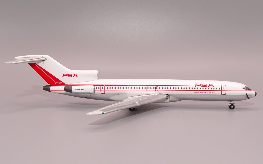 PSA Boeing 727-214 N535PS with Smile - Gemini Jets 1:400 Scale