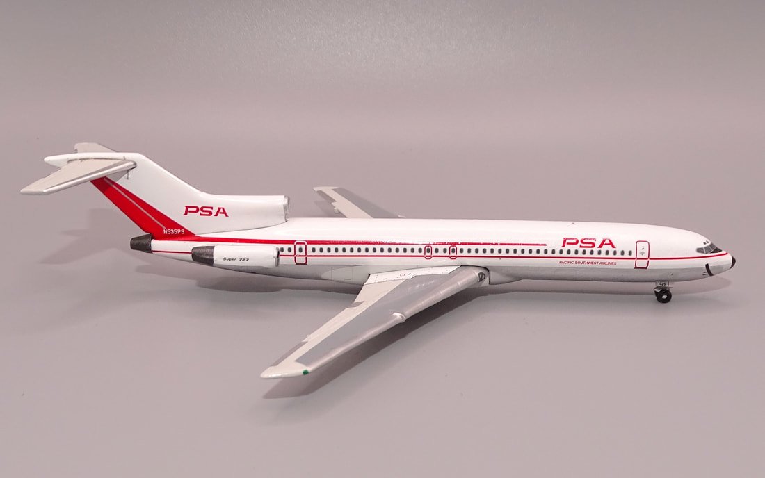 PSA Boeing 727-214 N535PS with Smile - Gemini Jets 1:400 Scale