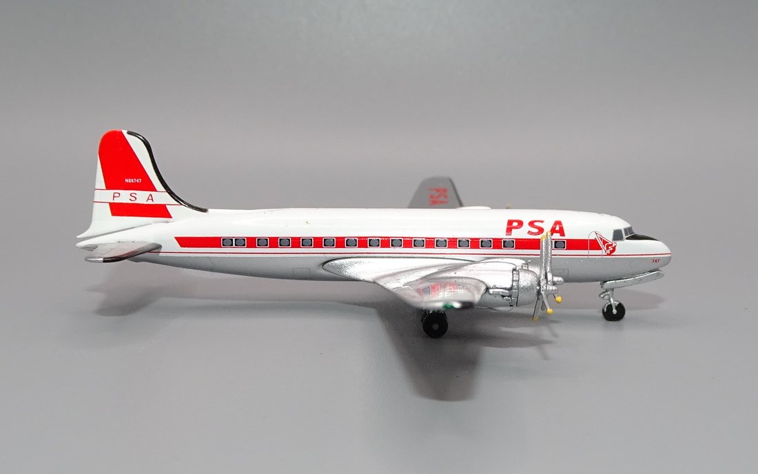 PSA DC-4 N88747 Aeroclassics 1:400 Scale Model