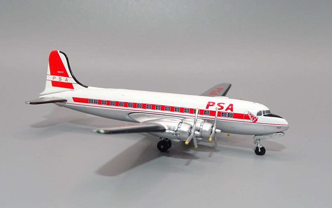 PSA DC-4 N88747 Aeroclassics 1:400 Scale Model