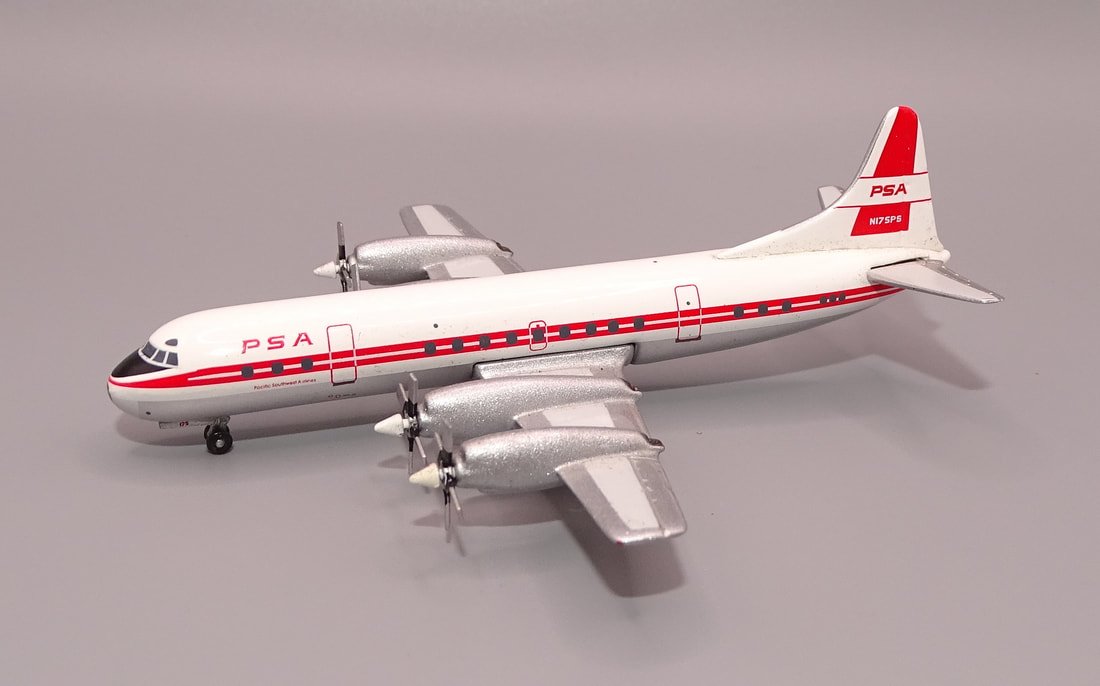 PSA Lockheed L-188 Electra N175PS Aeroclassics 1:400 Scale