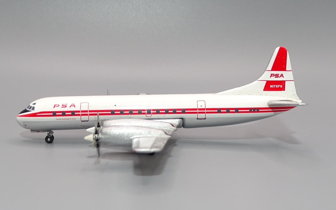 PSA Lockheed L-188 Electra N175PS Aeroclassics 1:400 Scale