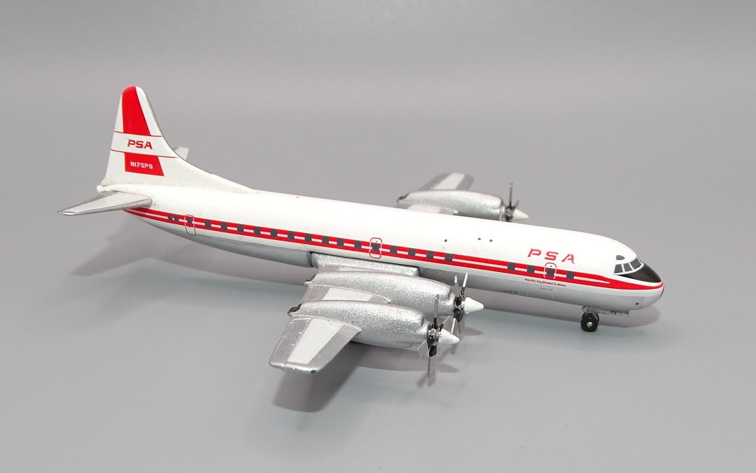 PSA Lockheed L-188 Electra N175PS Aeroclassics 1:400 Scale