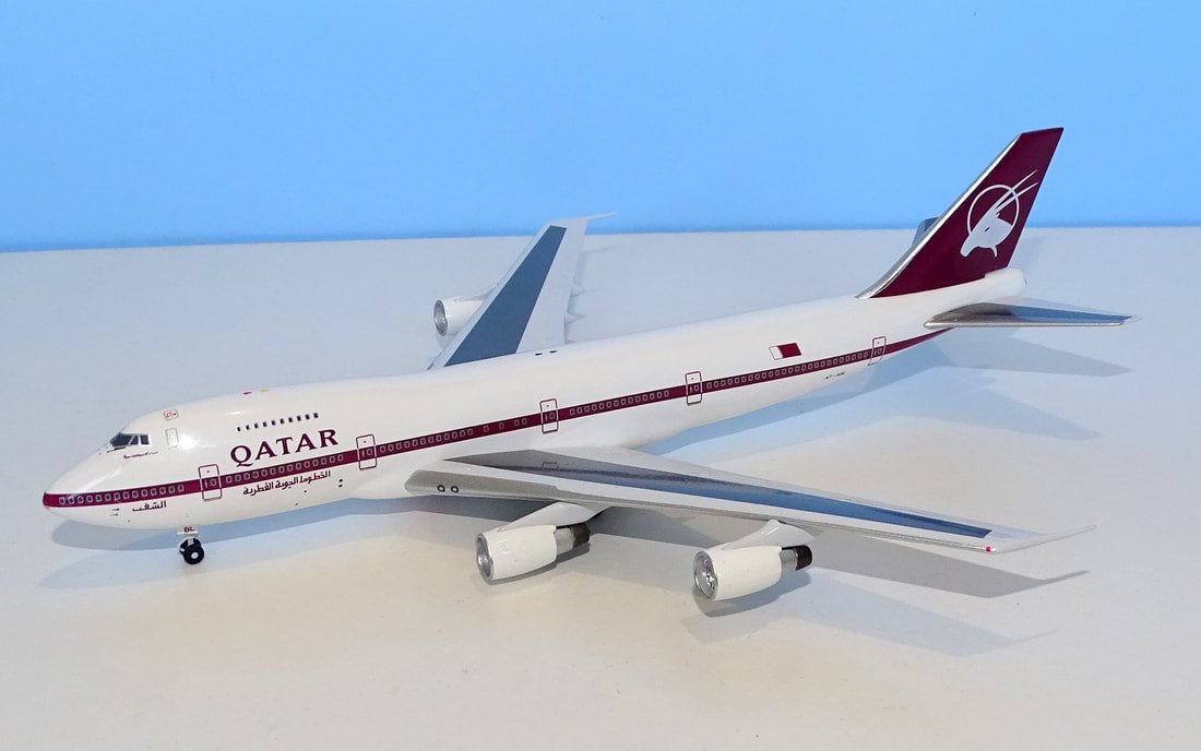 Qatar Airways Boeing 747SR-81 A7-ABL Aviation400 1:400 Scale Model
