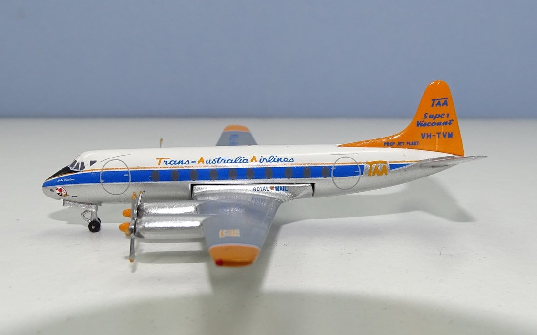 TAA Viscount 756D VH-TVM Aeroclassics 1:400 Scale Model