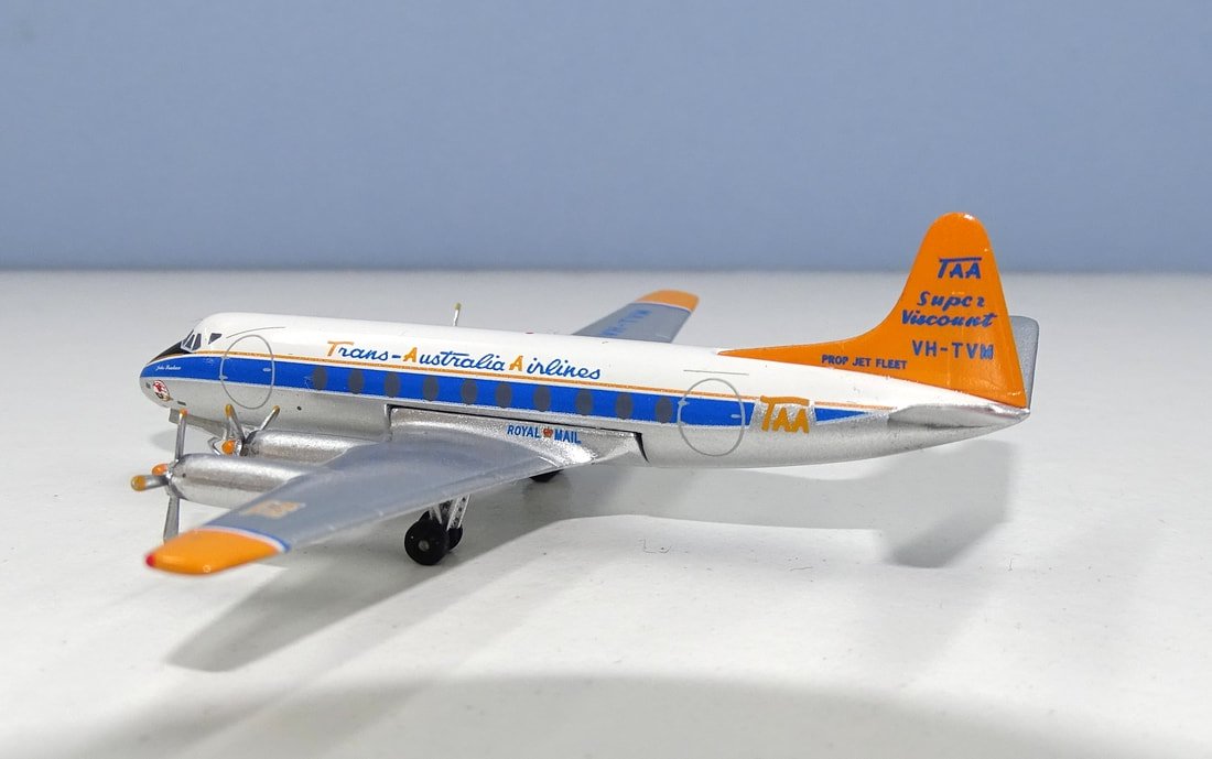 TAA Viscount 756D VH-TVM Aeroclassics 1:400 Scale Model