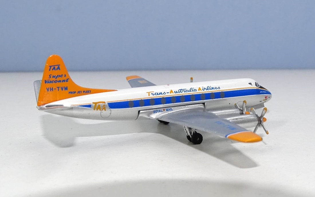 TAA Viscount 756D VH-TVM Aeroclassics 1:400 Scale Model