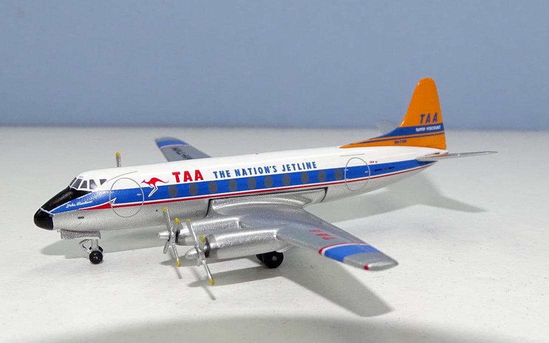TAA Viscount 756D VH-TVM Aeroclassics 1:400 Scale Model