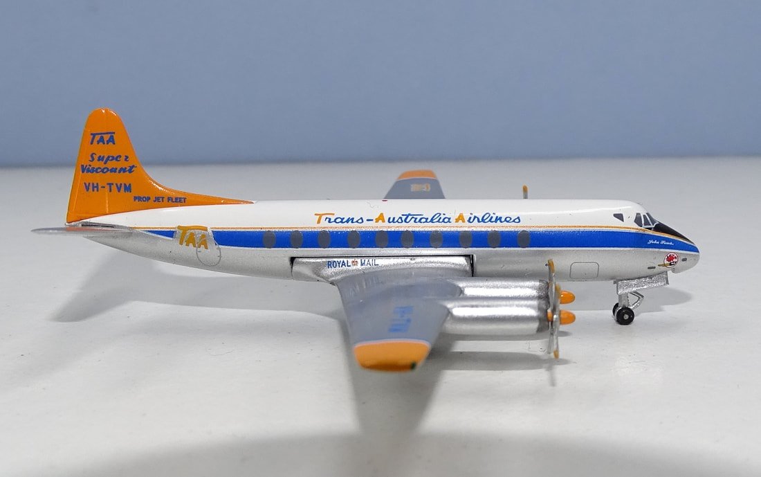 TAA Viscount 756D VH-TVM Aeroclassics 1:400 Scale Model
