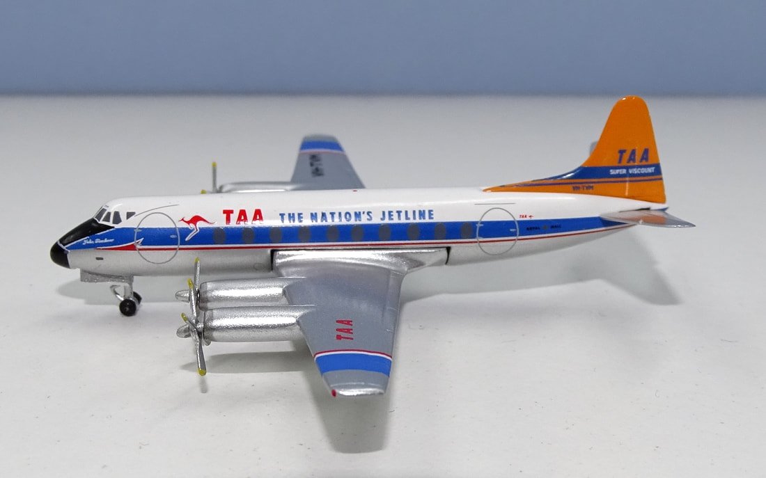 TAA Viscount 756D VH-TVM Aeroclassics 1:400 Scale Model
