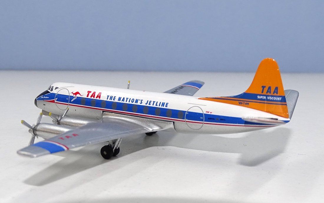 TAA Viscount 756D VH-TVM Aeroclassics 1:400 Scale Model