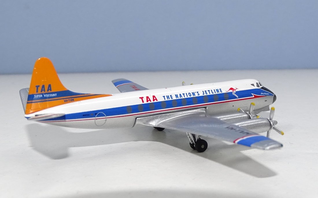 TAA Viscount 756D VH-TVM Aeroclassics 1:400 Scale Model