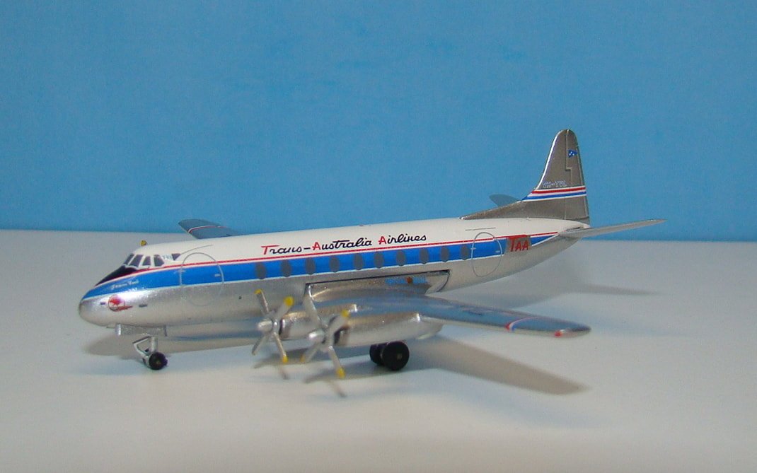 TAA Viscount 756D VH-TVL Aeroclassics 1:400 Scale Model