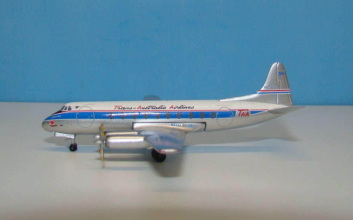 TAA Viscount 756D VH-TVL Aeroclassics 1:400 Scale Model