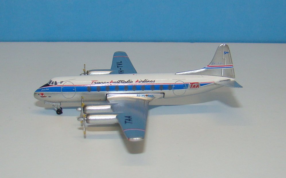 TAA Viscount 756D VH-TVL Aeroclassics 1:400 Scale Model