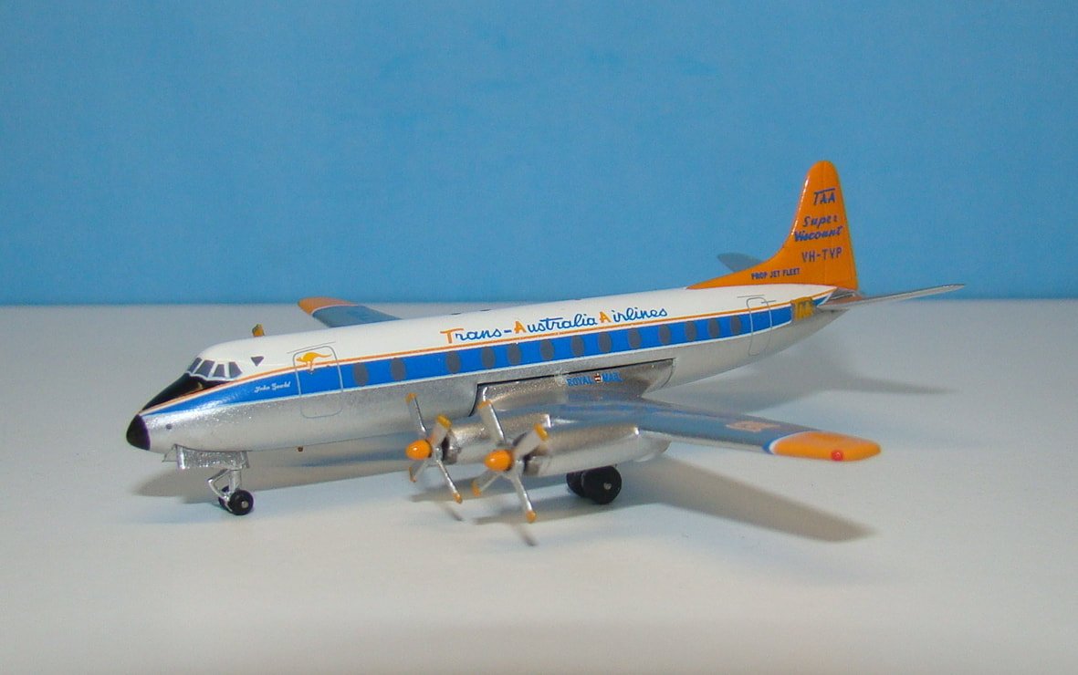 TAA Viscount 816 VH-TVP Aeroclassics 1:400 Scale Model