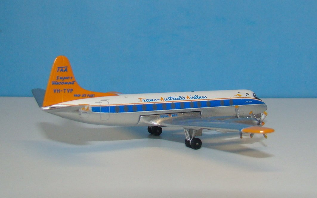 TAA Viscount 816 VH-TVP Aeroclassics 1:400 Scale Model