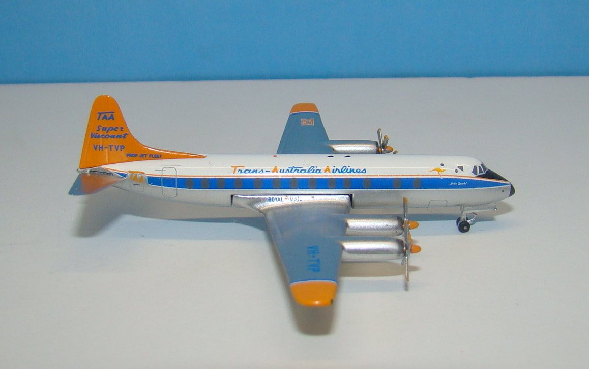 TAA Viscount 816 VH-TVP Aeroclassics 1:400 Scale Model