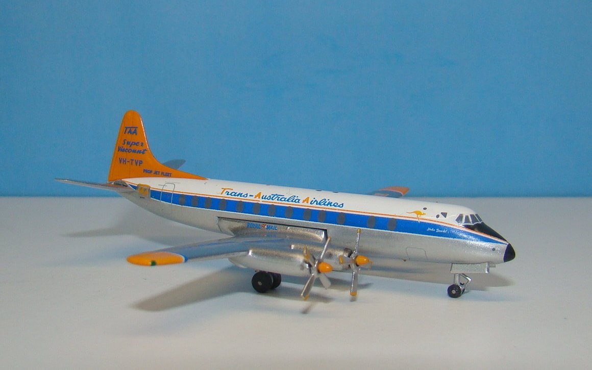 TAA Viscount 816 VH-TVP Aeroclassics 1:400 Scale Model
