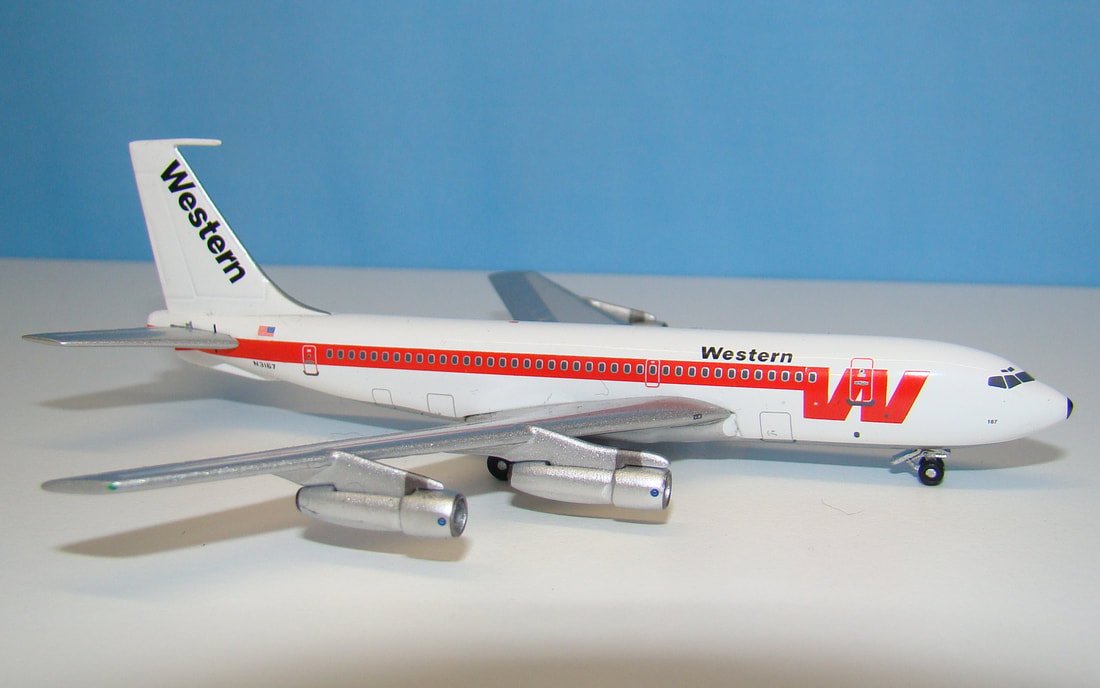 Western Airlines Boeing 720B Aeroclassics 1:400 Scale Airliner